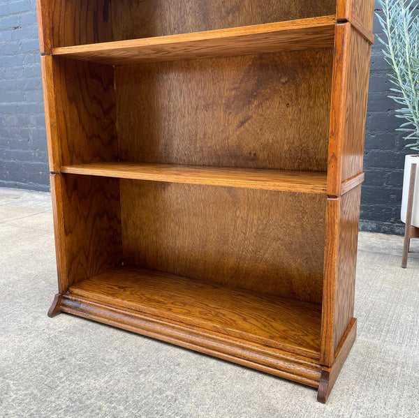 Vintage Oak Barristers Bookcase Shelf Unit