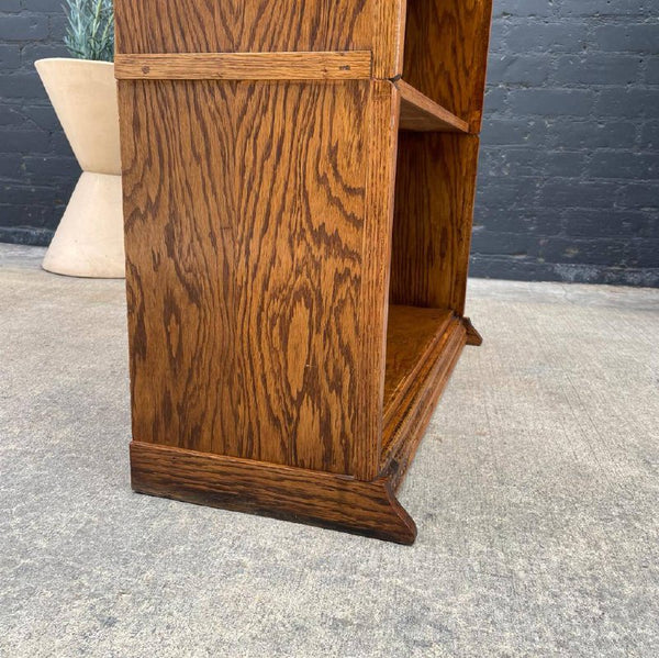 Vintage Oak Barristers Bookcase Shelf Unit