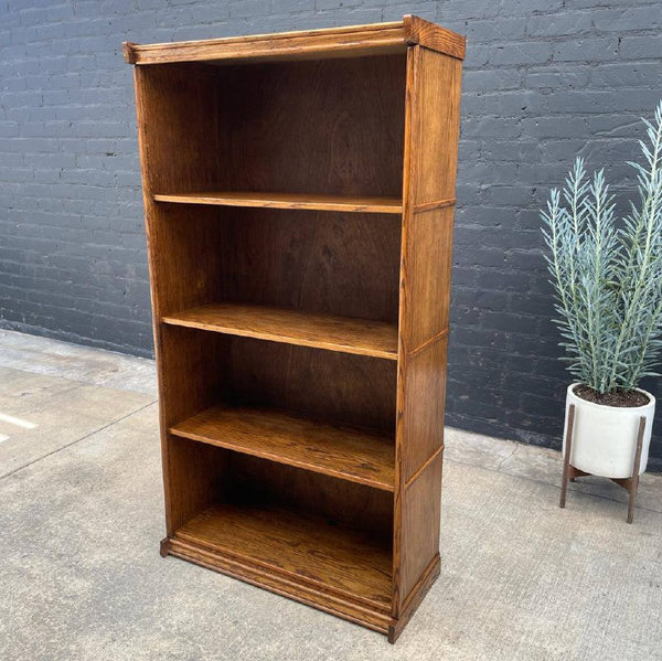 Vintage Oak Barristers Bookcase Shelf Unit