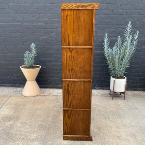 Vintage Oak Barristers Bookcase Shelf Unit