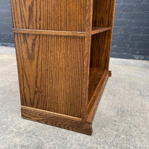 Vintage Oak Barristers Bookcase Shelf Unit