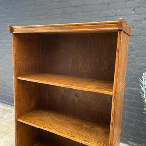 Vintage Oak Barristers Bookcase Shelf Unit