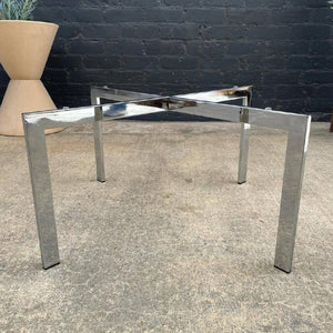 Mid-Century Modern Polished Chrome & Glass Coffee Table