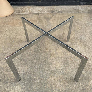 Mid-Century Modern Polished Chrome & Glass Coffee Table