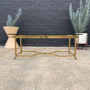 Vintage Brass & Glass Coffee Table, c.1960’s