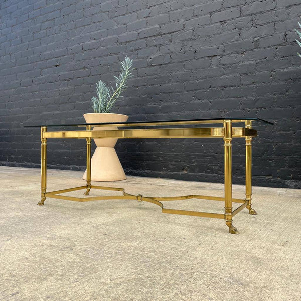 Vintage Brass & Glass Coffee Table, c.1960’s