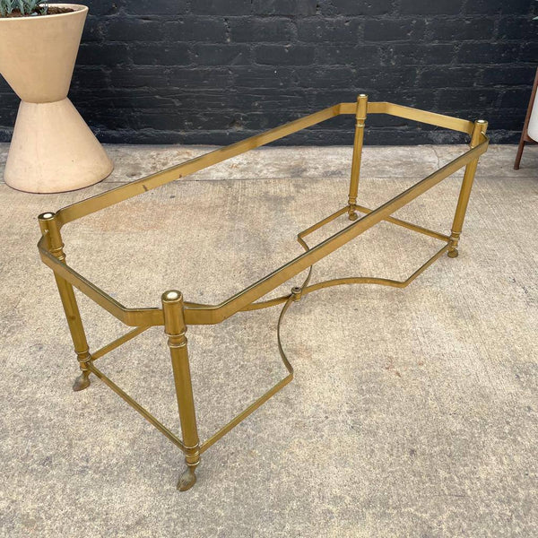 Vintage Brass & Glass Coffee Table, c.1960’s