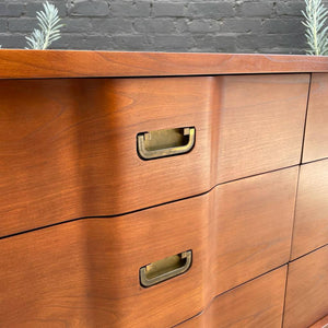 Mid-Century Modern Walnut Dresser with Brass Handles, c.1960’s