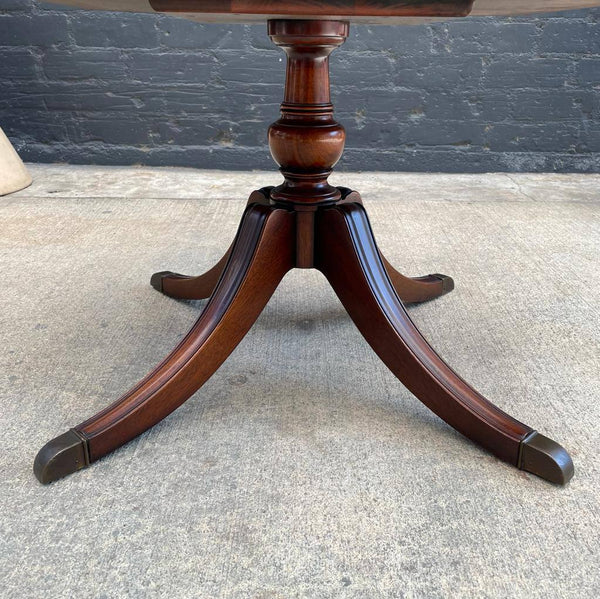 Vintage Side Table with Leather Top by Heritage Henredon