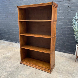 Vintage Oak Barristers Bookcase Shelf Unit