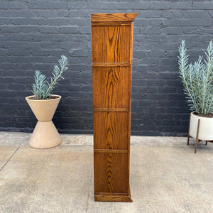 Vintage Oak Barristers Bookcase Shelf Unit