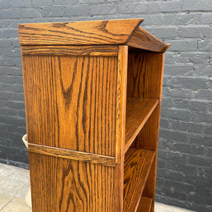 Vintage Oak Barristers Bookcase Shelf Unit