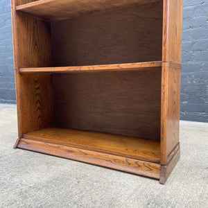 Vintage Oak Barristers Bookcase Shelf Unit