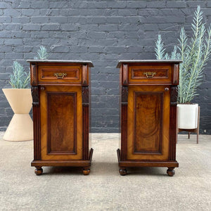 Pair of Antique Empire Style Mahogany End Tables / Night Stands, 1920’s