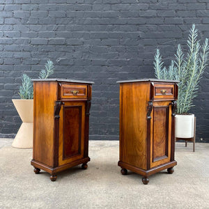 Pair of Antique Empire Style Mahogany End Tables / Night Stands, 1920’s