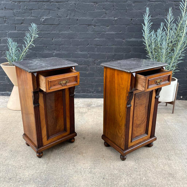 Pair of Antique Empire Style Mahogany End Tables / Night Stands, 1920’s