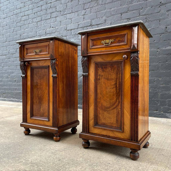 Pair of Antique Empire Style Mahogany End Tables / Night Stands, 1920’s