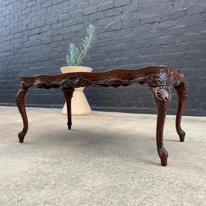 Antique Mahogany Coffee Table with Inlaid Woods, c.1950’s