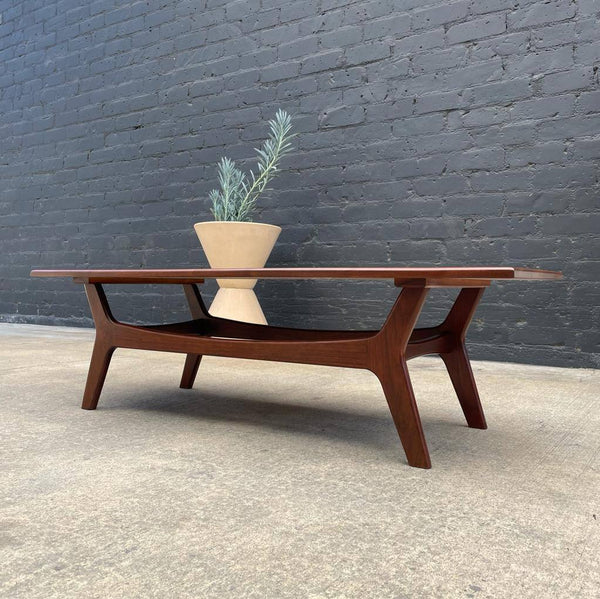 Mid-Century Modern Sculpted Walnut Coffee Table, c.1960’s