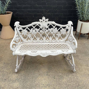 Vintage Aluminum Love Seat Bench