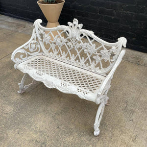 Vintage Aluminum Love Seat Bench