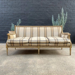 Vintage French Style Carved Sofa, c.1950’s