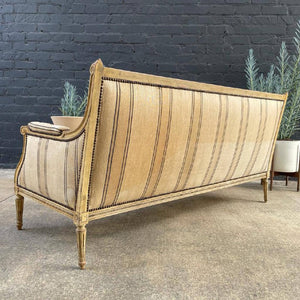 Vintage French Style Carved Sofa, c.1950’s