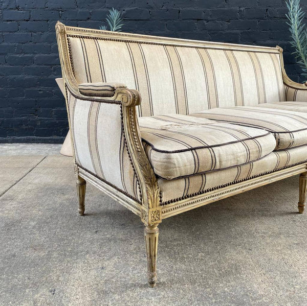 Vintage French Style Carved Sofa, c.1950’s