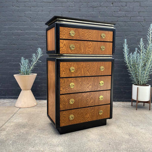 Mid-Century Modern Highboy with Brass Pulls, c.1960’s