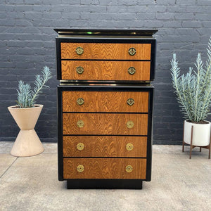 Mid-Century Modern Highboy with Brass Pulls, c.1960’s