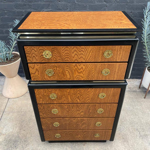 Mid-Century Modern Highboy with Brass Pulls, c.1960’s