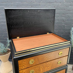Mid-Century Modern Highboy with Brass Pulls, c.1960’s