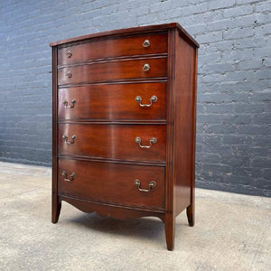 Antique Federal-Style Mahogany Highboy Chest of Drawers, c.1950’s
