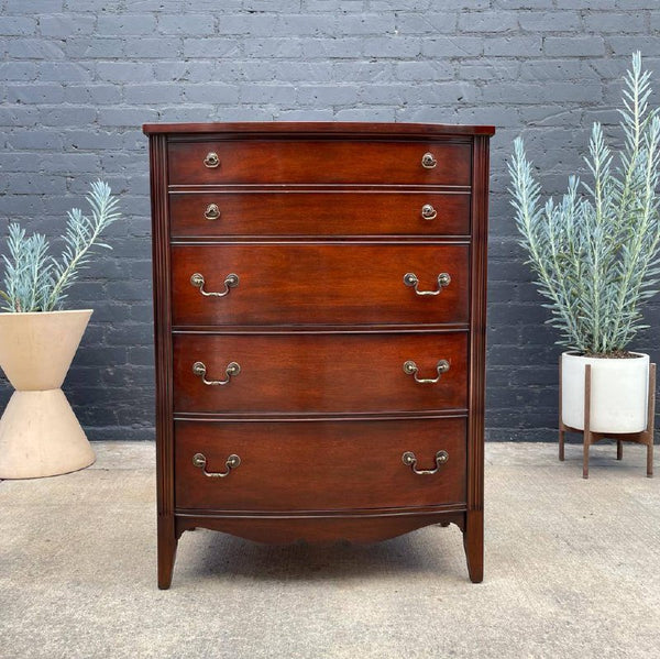 Antique Federal-Style Mahogany Highboy Chest of Drawers, c.1950’s