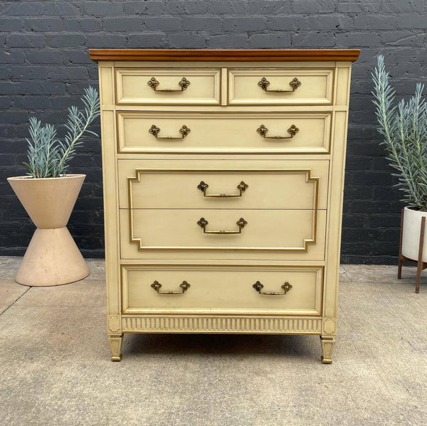 Vintage Neoclassical Style Highboy Chest of Drawers by Drexel, c.1960’s