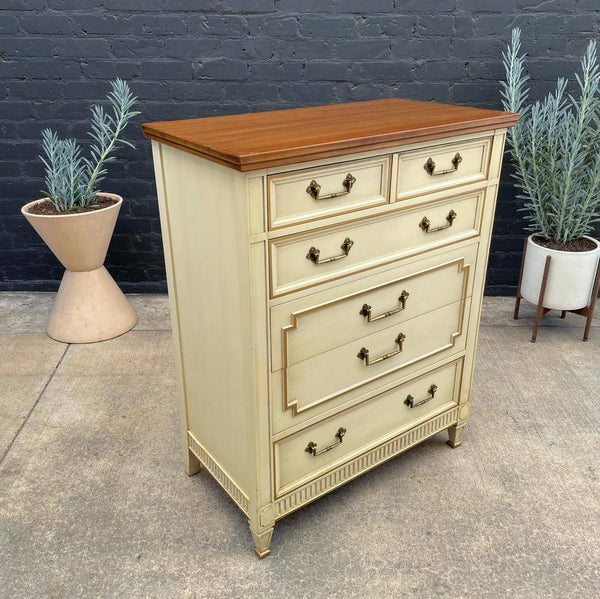 Vintage Neoclassical Style Highboy Chest of Drawers by Drexel, c.1960’s