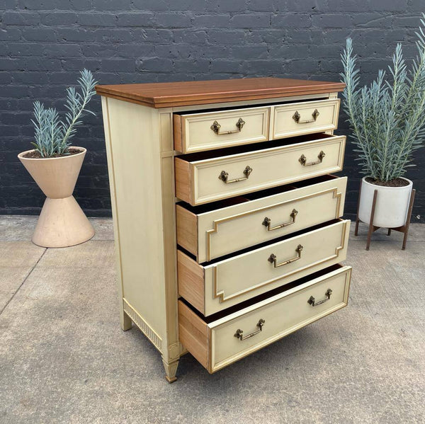 Vintage Neoclassical Style Highboy Chest of Drawers by Drexel, c.1960’s