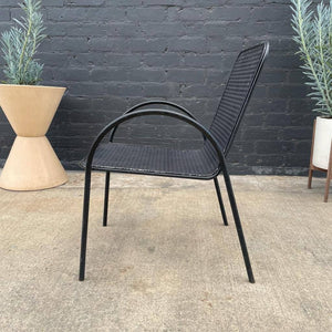 Set of 6 Vintage Metal Stackable Patio Chairs