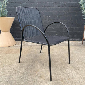 Set of 6 Vintage Metal Stackable Patio Chairs