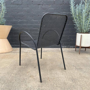 Set of 6 Vintage Metal Stackable Patio Chairs