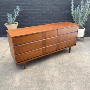 Mid-Century Modern 9-Drawer Walnut Dresser, c.1960’s