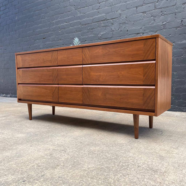 Mid-Century Modern 9-Drawer Walnut Dresser, c.1960’s