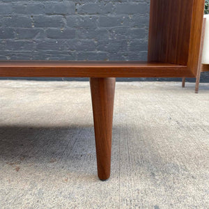 Custom Modern Low Walnut Credenza / Bookcase