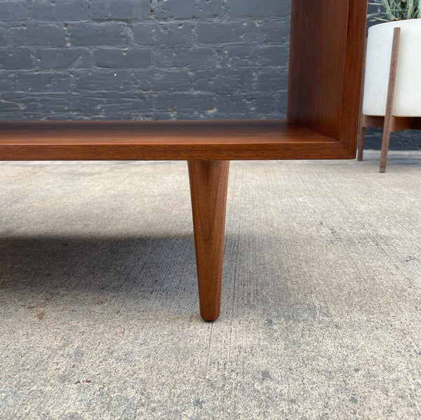 Custom Modern Low Walnut Credenza / Bookcase