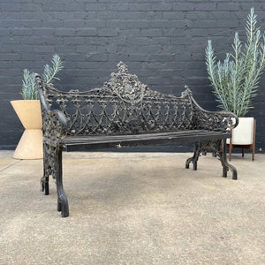 Vintage Metal Iron Bench