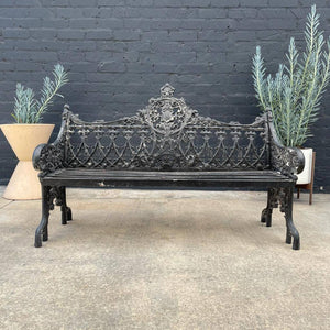 Vintage Metal Iron Bench