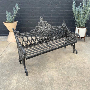 Vintage Metal Iron Bench