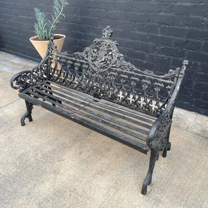 Vintage Metal Iron Bench