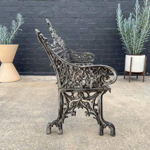 Vintage Metal Iron Bench