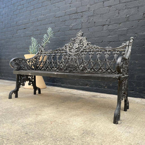 Vintage Metal Iron Bench
